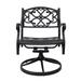 Fleur De Lis Living Sepviva Swivel Patio Dining Armchair in Black | 32.56 H x 21.97 W x 23.03 D in | Wayfair F9D34A3A1C3E48BE85AC3855635CF707