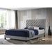 House of Hampton® Greidis Tufted Low Profile Panel Bed Upholstered/Velvet in Gray | 54.75 H x 81.4 W x 88.1 D in | Wayfair