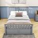 Red Barrel Studio® Full Size Two Drawers Wood Platform Bed w/ Headboard & Footboard Wood in Gray | 43 H x 58 W x 82 D in | Wayfair