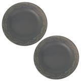 Wildon Home® Encantada Handmade Pottery 11.75 Set of 2 Dinner Plates, Gris in Gray | 11.75 W x 11.75 D in | Wayfair