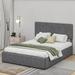 Latitude Run® Full Size Upholstery Platform Bed Upholstered/Velvet in Gray | 44.5 H x 57.9 W x 78.3 D in | Wayfair 3AE6BFF4B588404FA3AA600029659F00