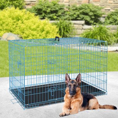 Archie & Oscar™ Jorden 30 Inch Dog Crates For Large Dogs Folding Mental Wire Crates Dog Kennels Outdoor & Indoor Pet Dog Cage Crate w/ Double-Door | Wayfair