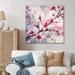 Red Barrel Studio® Pink Blooming Cherry Blossom I - Tree Cherry Blossom Metal Wall Decor Metal in Pink/Red | 29 H x 29 W x 1 D in | Wayfair