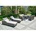 Wildon Home® Aethan 10 - Person 71" Long Outdoor Dining Set w/ Cushions Glass/Wicker/Rattan in Gray | 71 W x 40 D in | Wayfair