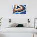 Ivy Bronx Evryn Blue Diamond Horizontal On Canvas Print Canvas, Crystal in White | 24 H x 36 W x 0.8 D in | Wayfair