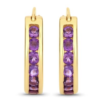 Rafaela Donata Ohrringe Sterling Silber Peridot in Gelbgold Purple Damen Image