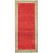 Green/Red 77 x 33 x 0.25 in Area Rug - Isabelline Oriental Handmade Hand-Knotted Runner 2'9" x 6'5" Wool/Area Rug in /Wool | Wayfair