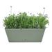 Ebern Designs Bamboo Blooms 16" Self-Watering Bamboo Planter Neculita Natural Fibers in Green | 8 H x 8 W x 16 D in | Wayfair