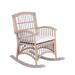 Bayou Breeze Amannda Rocking Chair Wood/Wicker/Rattan/Solid Wood in Gray/White | 39.37 H x 24.8 W x 39.37 D in | Wayfair