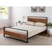 Zinus Ironline Metal & Wood Platform Bed Metal in Green | 37 H x 75.5 W x 80 D in | Wayfair WF-IRPBHB-14K