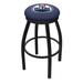 Holland Bar Stool NHL 30" Swivel Bar Stool w/ Cushion Plastic/Acrylic/Metal in Blue/Black | Wayfair L8B2B30EdmOil