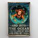 Trinx Swimming & Into The Ocean I Go - 1 Piece Rectang Swimming & Into The Ocean I Go On Canvas Graphic Art Canvas in Brown | Wayfair