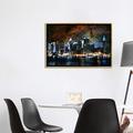 iCanvas New York City, New York Nebula Skyline - Graphic Art Print Canvas/Metal in Black/Brown | 26" H x 40" W x 1.5" D | Wayfair