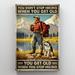 Trinx You Get Old When You Stop Hiking - 1 Piece Rectang You Get Old When You Stop Hiking On Canvas Graphic Art Canvas in Brown | Wayfair