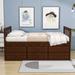 Red Barrel Studio® Twin Storage Platform Bed Wood in Brown | 36 H x 43 W x 76 D in | Wayfair FF39EAE9872A48269C46CCF23B638D6F