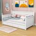 Red Barrel Studio® Diti Twin Size Wood Daybed w/ Twin Size Trundle Wood in White | 43 H x 42 W x 80 D in | Wayfair 6A39CF8F89E2434390CED5FE9D0F8475