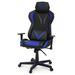 Inbox Zero Ergonomic Game Chair, PU Desk Chair w/ Armrests for Home, Reclining High-Back Chair Faux in Blue | 48 H x 27.5 W x 27.5 D in | Wayfair