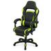 Inbox Zero Swivel Game Chair, High Back PC Computer Seat w/ Lumbar Support for Home Office Faux Leather in Green | 48 H x 22 W x 25.5 D in | Wayfair