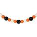 The Holiday Aisle® 0.6" Halloween Wooden Beaded Trick Gnome Garland Wood in Brown | 0.6 H x 63 W x 2.75 D in | Wayfair