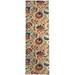 Brown/Red 96 x 30 x 0.1 in Area Rug - Canora Grey Floral Machine Woven Synthetic Area Rug in Beige/Red | 96 H x 30 W x 0.1 D in | Wayfair