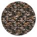 Black/Brown 60 x 60 x 0.08 in Area Rug - Bungalow Rose PACHANOI CHARCOAL Indoor Floor Mat By Marina Gutie Area Rug | 60 H x 60 W x 0.08 D in | Wayfair
