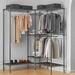 Rebrilliant Maddoc Heavy Duty Garment Rack Clothes Rack Clothing Racks for Hanging Closet Wardrobe Portable Organizer in White | Wayfair