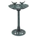 Charlton Home® Outdoor Pedestal Bird Bath w/ Solar Pumb | 31.5 H x 14.5 W x 14.5 D in | Wayfair 245A77FA0FE3473BAF2A851C6C07A09E