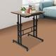 Inbox Zero Laius Adjustable Standing Desk w/ Wheels Home Office Workstation Wood/Metal in Brown/Gray | 23.62 W x 11.81 D in | Wayfair
