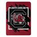 Northwest Nyra NCAA Dimensional South Carolina Micro Raschel Polyester Throw Polyester in Black/Red | 60 H x 46 W in | Wayfair 1COL059060042RET
