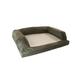 Tucker Murphy Pet™ Frankie Baxter Couch Bolster Dog Bed Memory Foam/Synthetic Material/Cotton/Suede in Green/Black | Wayfair