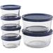 Prep & Savour Delijah Glass Food Storage Container - Set of 12 Glass | 2.5 H x 6.5 W x 5.3 D in | Wayfair 5EDBD24350824B9EB3EBF2E1DE4D6631