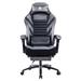 MARONGWE2 Adjustable Reclining Ergonomic Faux Leather Swiveling PC & Racing Game Chair Faux Leather in Black | 53.5 H x 27.2 W x 26.4 D in | Wayfair