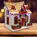 Home Bazaar Holiday Offerings Nutcracker House w/LED Lights 11 H x 11 W x 8 D Birdhouse Wood in Brown/White | 11 H x 11 W x 8 D in | Wayfair