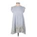 Urban Outfitters Casual Dress - A-Line Crew Neck Short sleeves: Blue Dresses - Women's Size X-Small