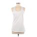 Nike Active Tank Top: White Solid Activewear - Women's Size Medium