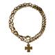 Women's Gold Madonna Chunky Cross Necklace Sccollection