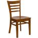 Ladder Back Wooden Restaurant Chair - 17.25"W x 20"D x 33.75"H