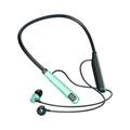 RKZDSR Bluetooth Headphones Neckband Bluetooth Headphones Around The Neck Bluetooth Headphones with Vibrate Noise Cancelling Microphone IPX7 Waterproof for Sports/Conference (Green)