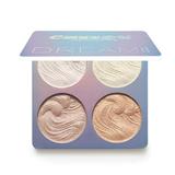 4 Colors Shimmer Highlighter Makeup Palette Professional Shimmer Makeup Bronzer Face Powder for Women/Ladies/Girls Waterproof Long Lasting Cruelty-Free Brilliant Lighten Skin Face Contour