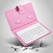 Bluetooth Keyboard and Case Universal 2 in 1 Wireless Bluetooth Keyboard Flip Case Cover with Stand Compatible with iOS or Android Phone[Pink]