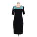 Lularoe Casual Dress - Sheath Scoop Neck Short sleeves: Black Print Dresses - Women's Size Medium