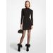 Michael Kors Stretch Knit Cutout Dress Black XL