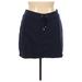 Croft & Barrow Casual Mini Skirt Mini: Blue Print Bottoms - Women's Size X-Large