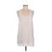 J.Crew Casual Dress - Mini Scoop Neck Sleeveless: White Print Dresses - Women's Size Medium