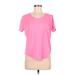 Nike Active T-Shirt: Pink Print Activewear - Women's Size Medium