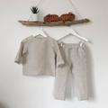 Baby Boy Linen Outfit Girls Matching Set Boys Suit Beach Wedding Neutral Gender Clothes Boho Style Ring Bearer