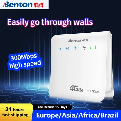 Benton-Amplificateur de routeur WiFi LTE débloqué répéteur avec carte SIM antenne 4G Internet