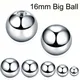 2 Pieces Stainless Steel Big Balls Replacement Ball Lip Nose Barbell Eyebrow PA Ring Body Piercing