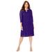 Plus Size Women's Ring Neck Crochet Lace Dress by Catherines in Deep Grape (Size 6X)
