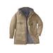 Men's Big & Tall Boulder Creek Fleece-Lined Parka with Detachable Hood and 6 Pockets by Boulder Creek in Dark Khaki (Size 4XL) Coat